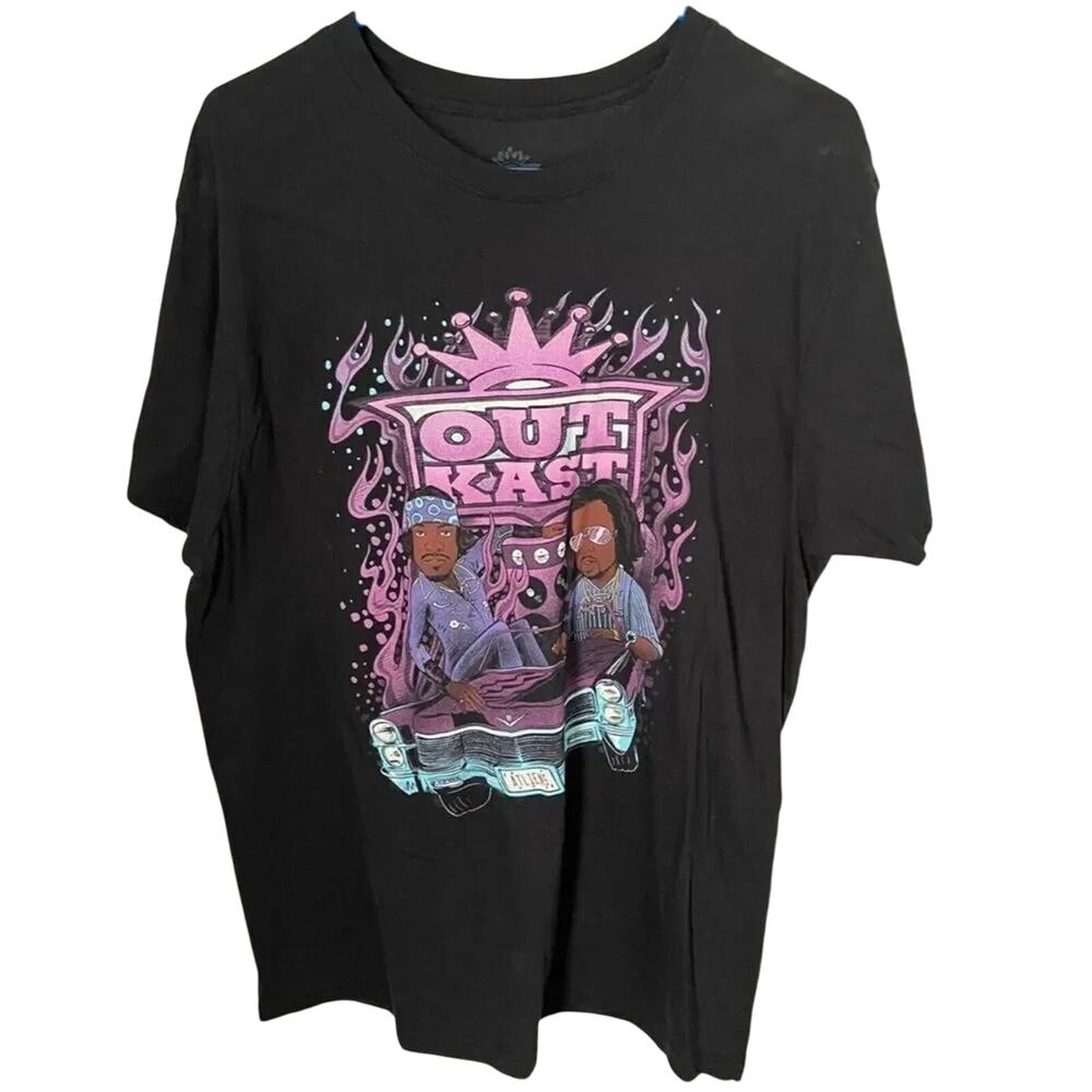 OutKast Band Animated Short Sleeve T-shirt, Size Unisex XL or 2XL